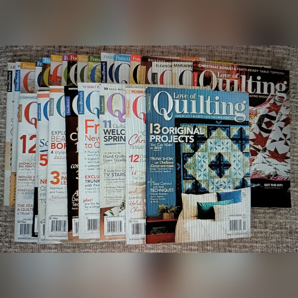 HUGE LOT FONS & PORTERS LOVE OF QUILTING ***30 MAGAZINES*** EXCELLENT CONDITION